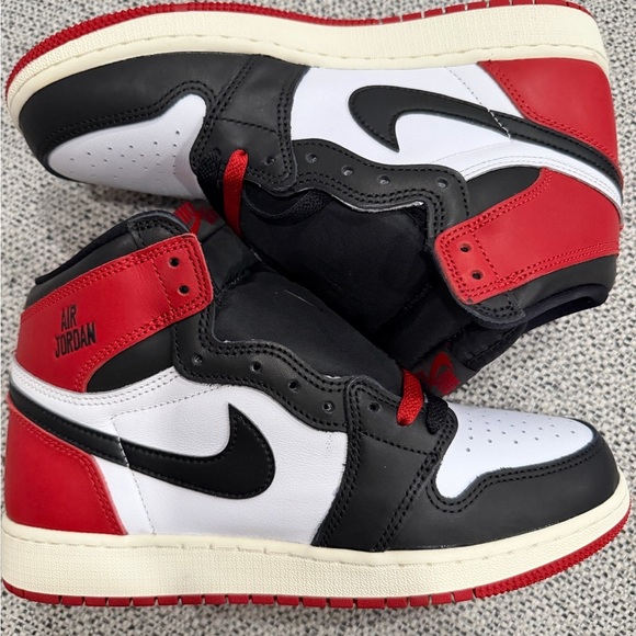 Jordan Other - Air Jordan 1 High 'Black Toe Reimagined' Red Sneakers, Size 7Y